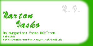 marton vasko business card